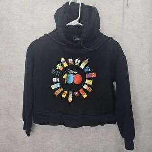 Disney Womens 100 Celebration Unified Character Pullover Hoodie Size Small Black
